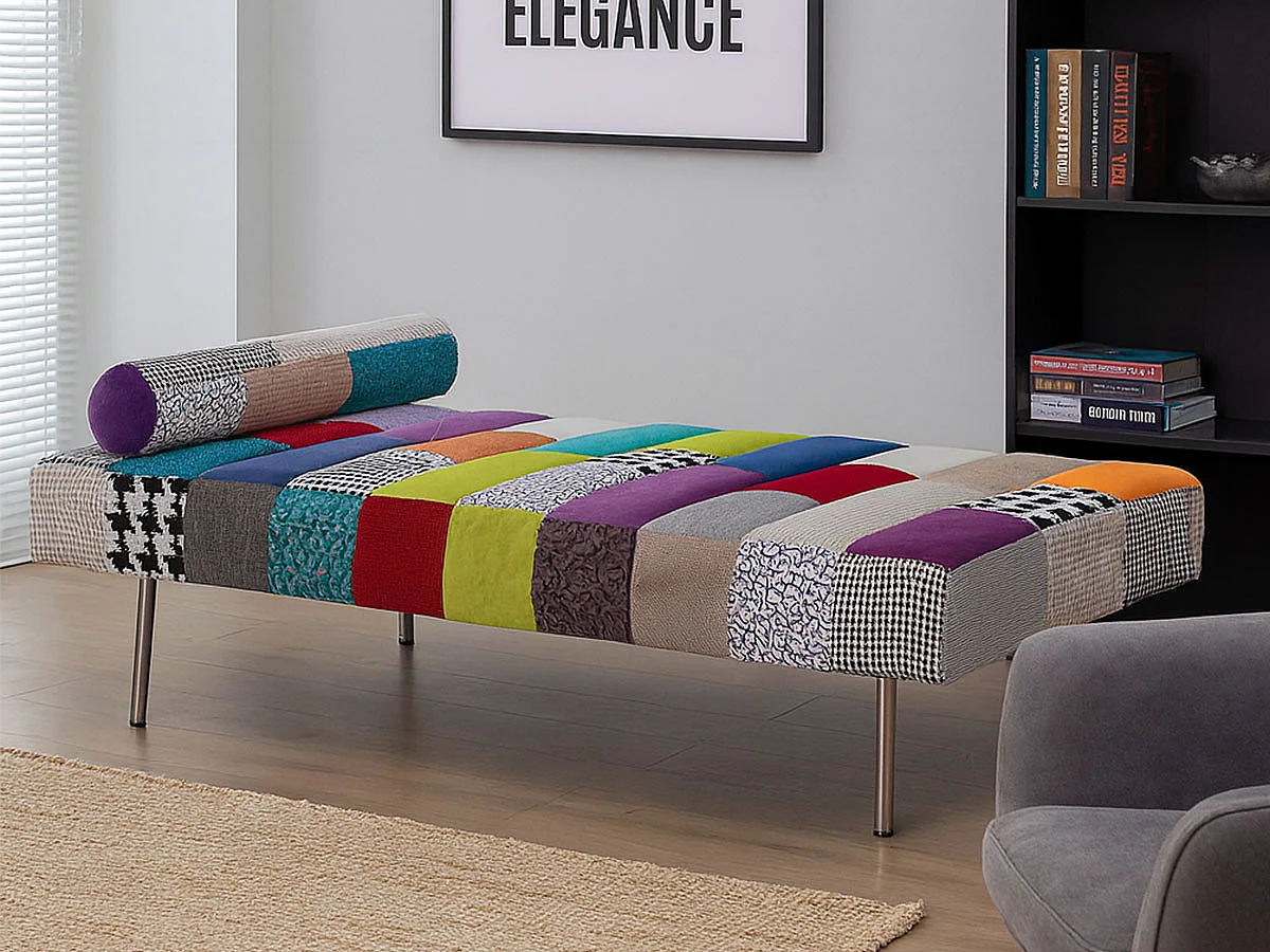 Sofá Cama Hilton (Tecido Patchwork)