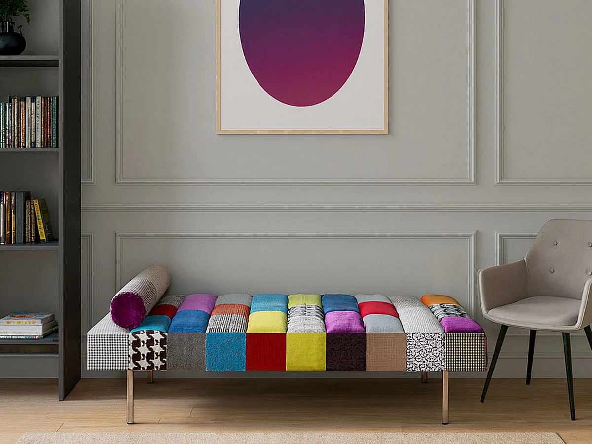 Sofá Cama Hilton (Tecido Patchwork)