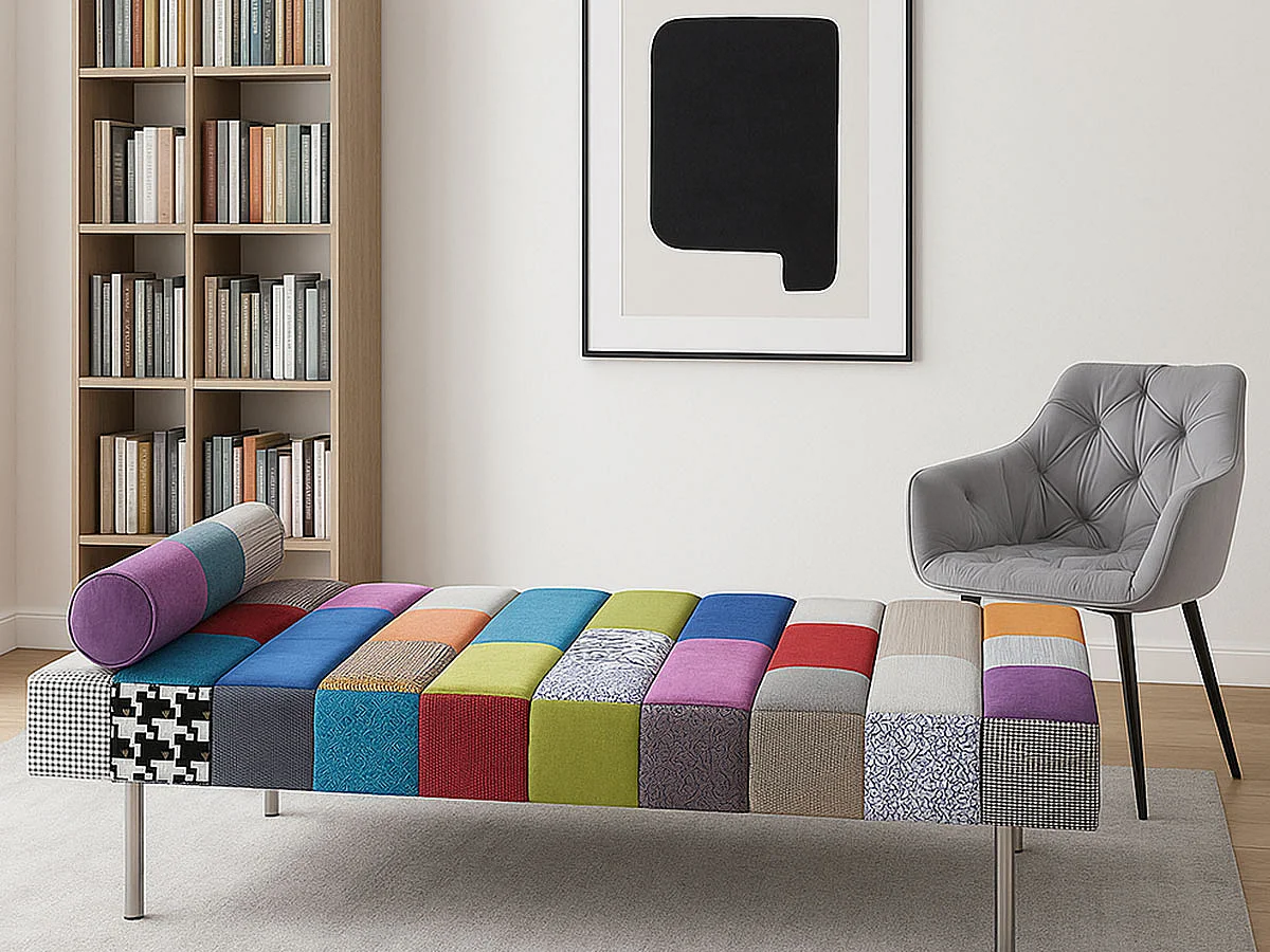 Sofá Cama Hilton (Tecido Patchwork)