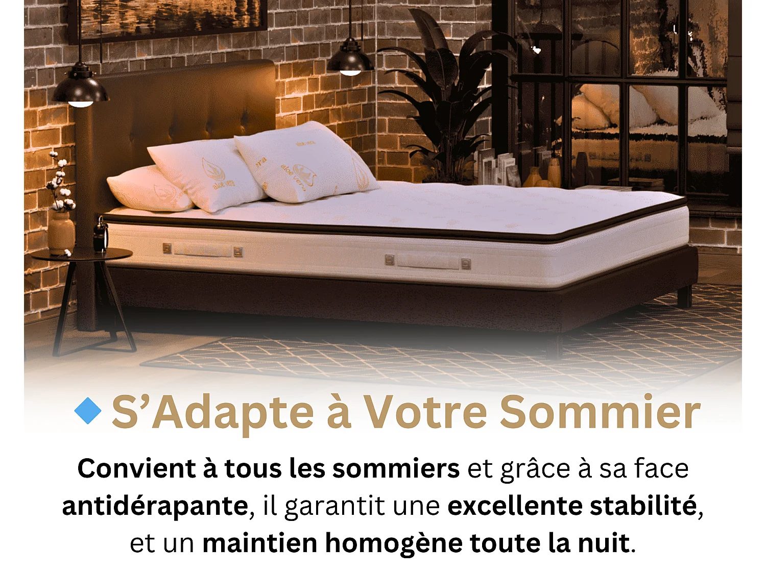 Matelas 160x200 2 Places Onyx - Ressorts Ensachés Haute Qualité - Contre le Mal de Dos - Soutien Ferme | Accueil Moelleux - Confortable
