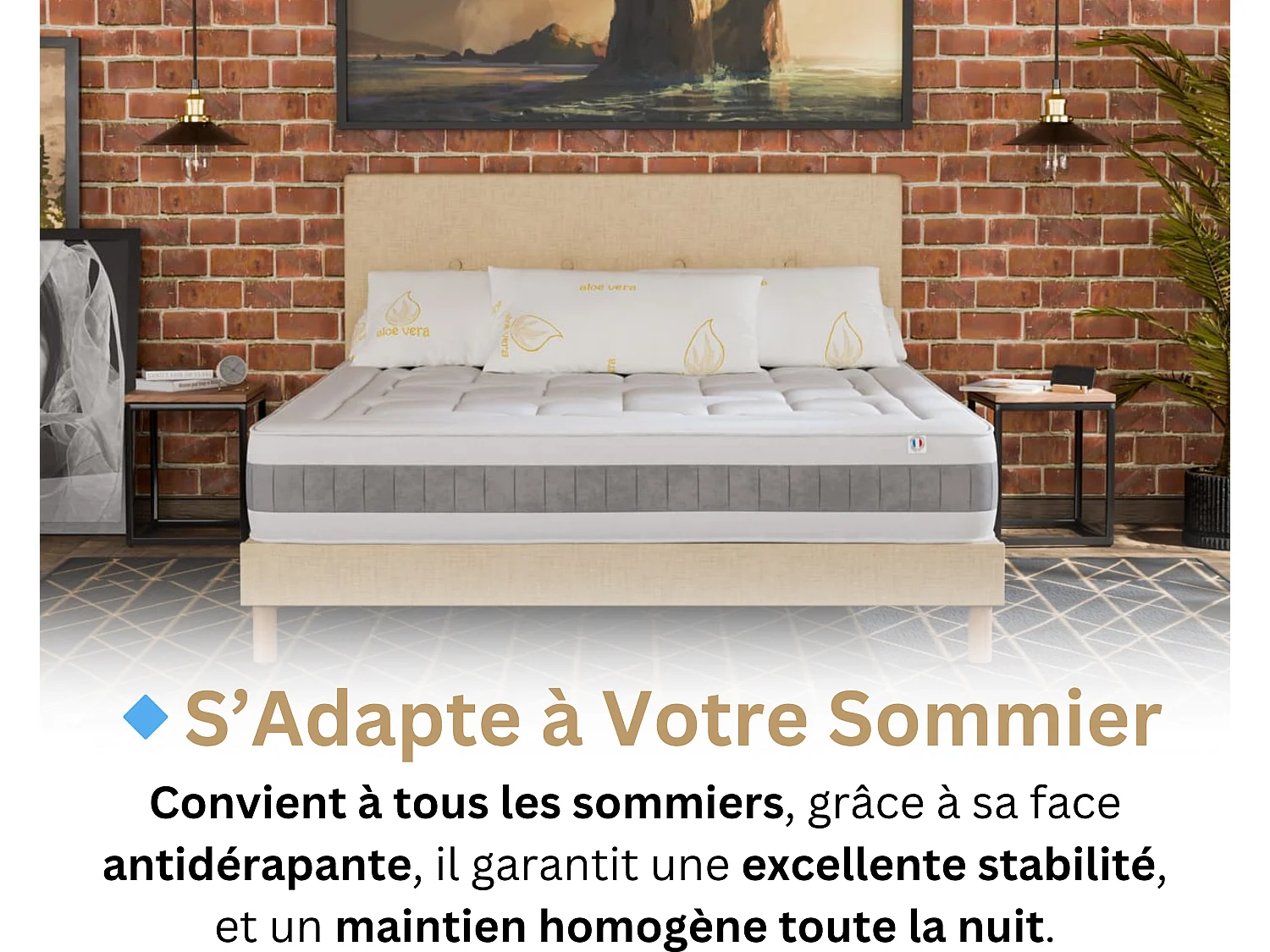 Matelas 90x190 Enfant et Adulte 1 Place Haven - Mémoire de Forme 60 kg/m³ Haute Qualité - Contre le Mal de Dos - Épaisseur 30 Cm - Confortable