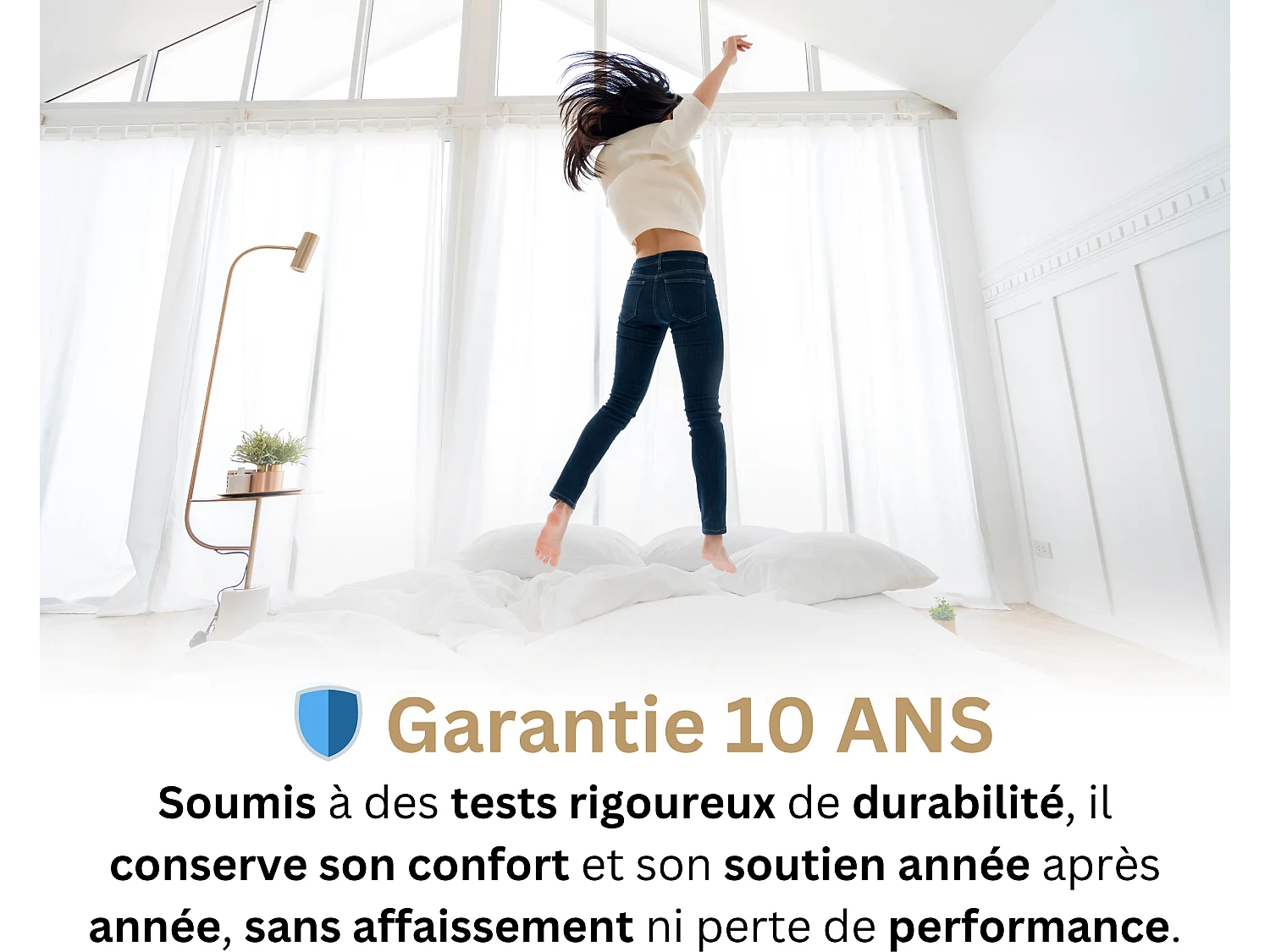 Ondine 180x200 2-zitsmatras - Traagschuim 60 kg/m³ Hoge Densiteit Verrijkt met Verfrissende Gel Microcapsules - Ergonomisch ontworpen