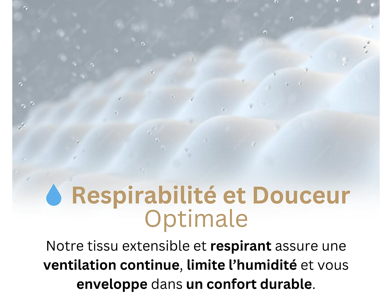 Matelas 160x200 2 Places Thalassa - Hybride : Ressorts Ensachés - Mémoire de Forme 60 kg/m³ Haute Qualité - Contre le Mal de Dos - Ferme - Confortable