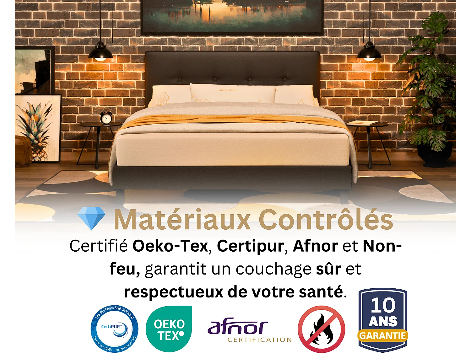 Matelas 90x190 Enfant et Adulte 1 Place Essence - Mémoire de Forme 60 kg/m³ Haute Qualité - Contre le Mal de Dos - Confortable