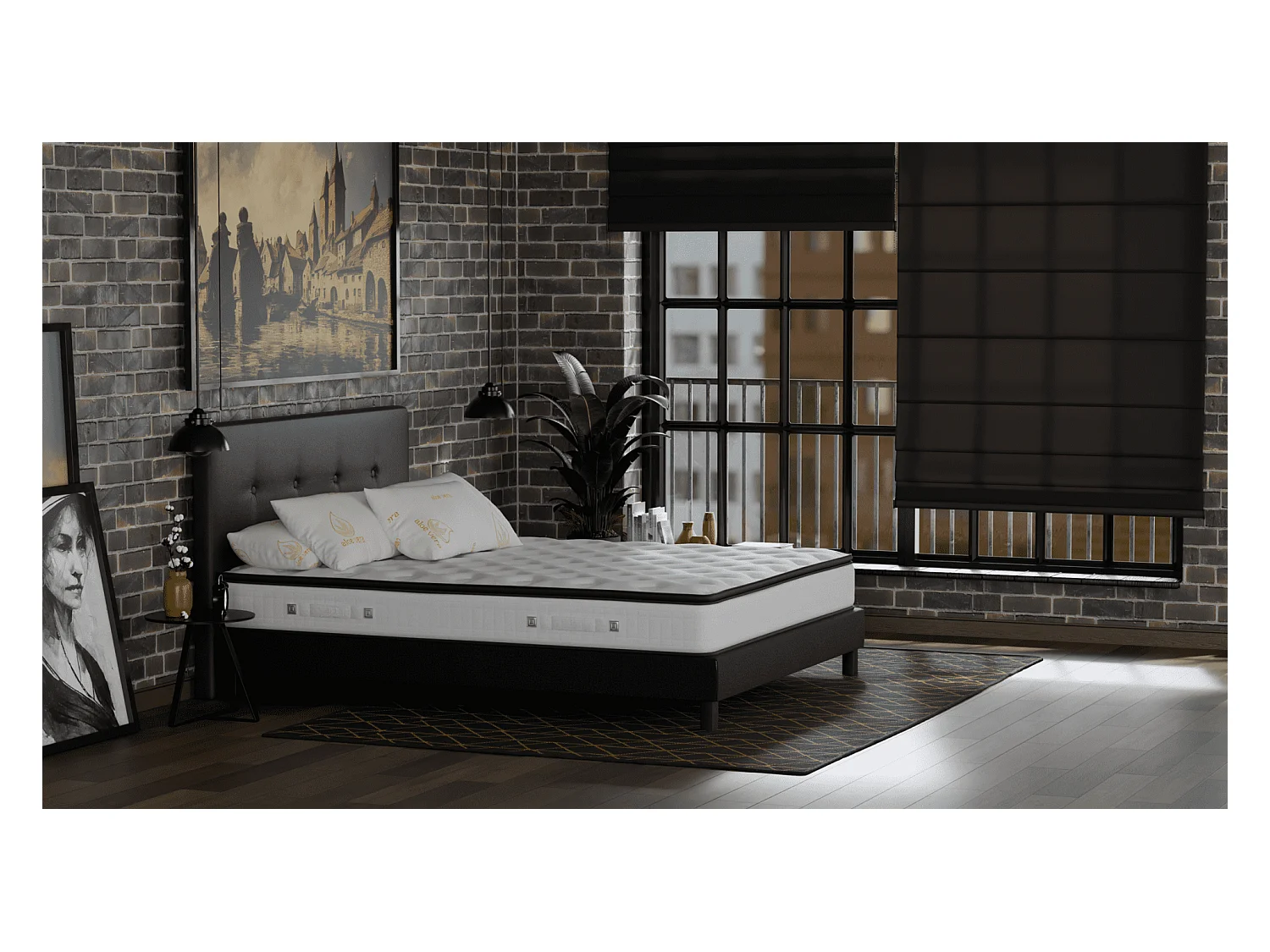 Matelas 90x200 Enfant et Adulte 1 Place Onyx - Ressorts Ensachés Haute Qualité - Contre le Mal de Dos - Soutien Ferme | Accueil Moelleux - Confortable