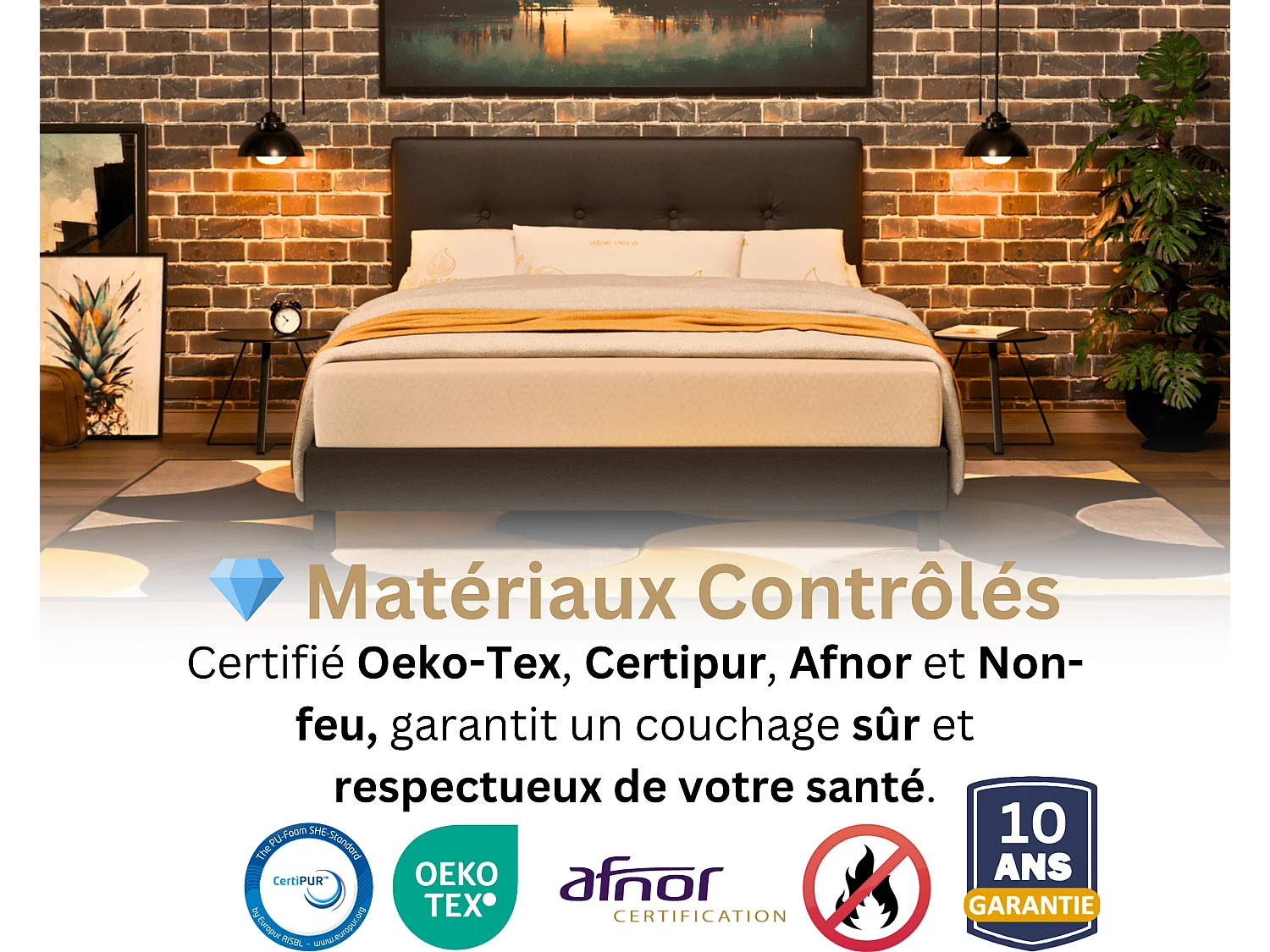 Matratze 160x200 Doppelmatratze Essence - Memory Foam 60 kg/m³ Hohe Qualität - Gegen Rückenschmerzen - Komfortabel