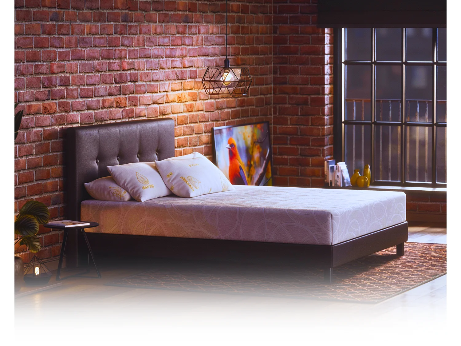 Matelas 160x200 2 Places  Ondine - Mémoire de Forme 60 kg/m³ Haute Densité Enrichie avec Microcapsules De Gel Rafraîchissantes - Ergonomique