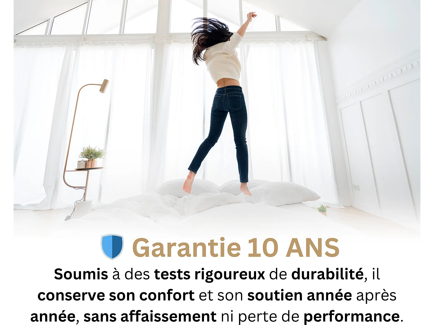 80x200 Materasso Ondine a 1 posto per bambini e adulti - Memory Foam 60 kg/m³ ad alta densità arricchito con microcapsule di gel rinfrescante - Design ergonomico