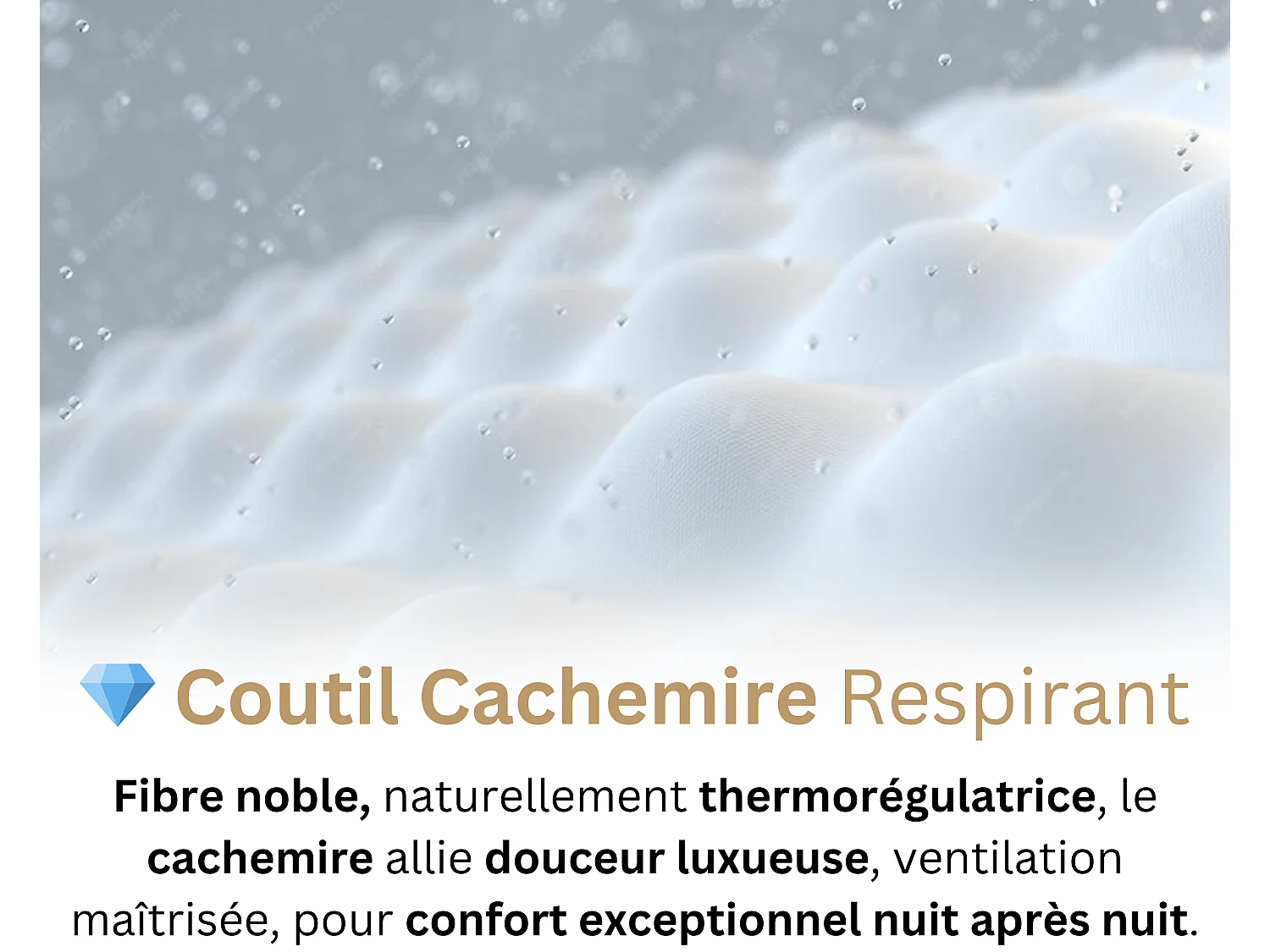 Matelas 140x190 2 Places Prometheus - Hybride : Ressorts Ensachés et Mémoire de Forme 60 kg/m³ Haute Qualité - Contre le Mal de Dos - Ép. 28 Cm