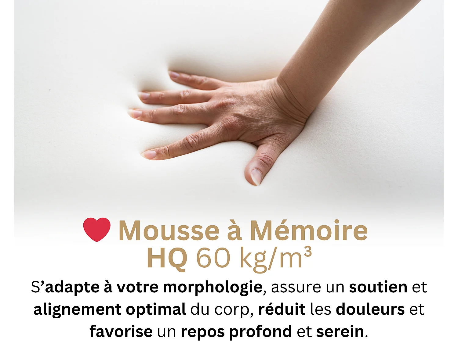 Matelas 90x200 Enfant et Adulte 1 Place Essence - Mémoire de Forme 60 kg/m³ Haute Qualité - Contre le Mal de Dos - Confortable