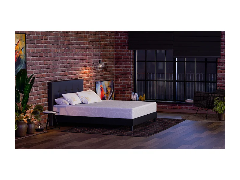 Matratze 90x200 für Kinder und Erwachsene 1 Platz Ondine - Memory Foam 60 kg/m³ Hohe Dichte angereichert mit kühlenden Gel-Mikrokapseln - Ergonomische Form