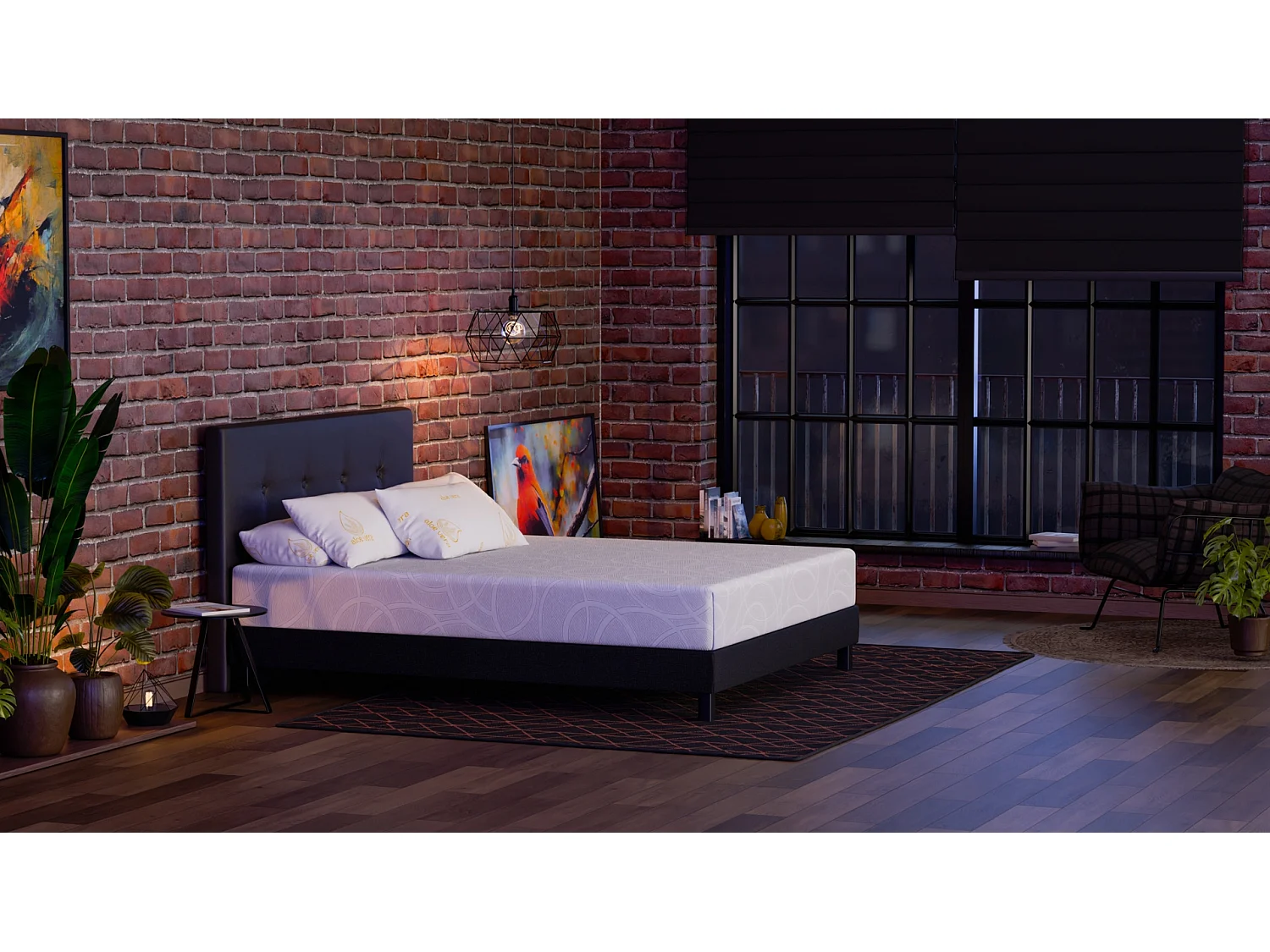 Materasso Ondine 90x190 per bambini e adulti a 1 posto - Memory Foam ad alta densità da 60 kg/m³ arricchito con microcapsule di gel rinfrescante - Design ergonomico