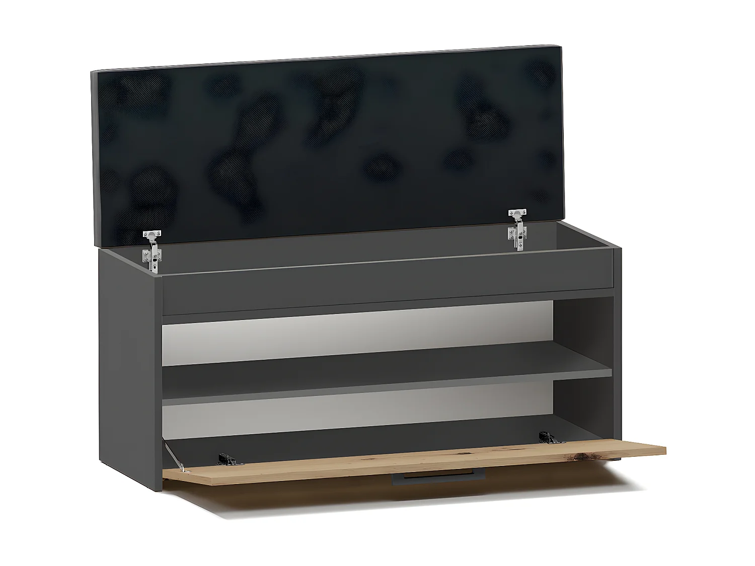 PARMI - Meuble à chaussures style scandinave entrée - 100x35x49 - Banc avec rangement