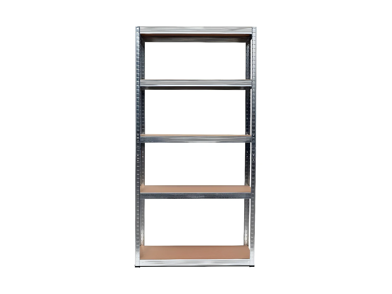 MORIE - Scaffalatura industriale - Portata massima 875 kg - 5 ripiani - Acciaio zincato + pannelli MDF