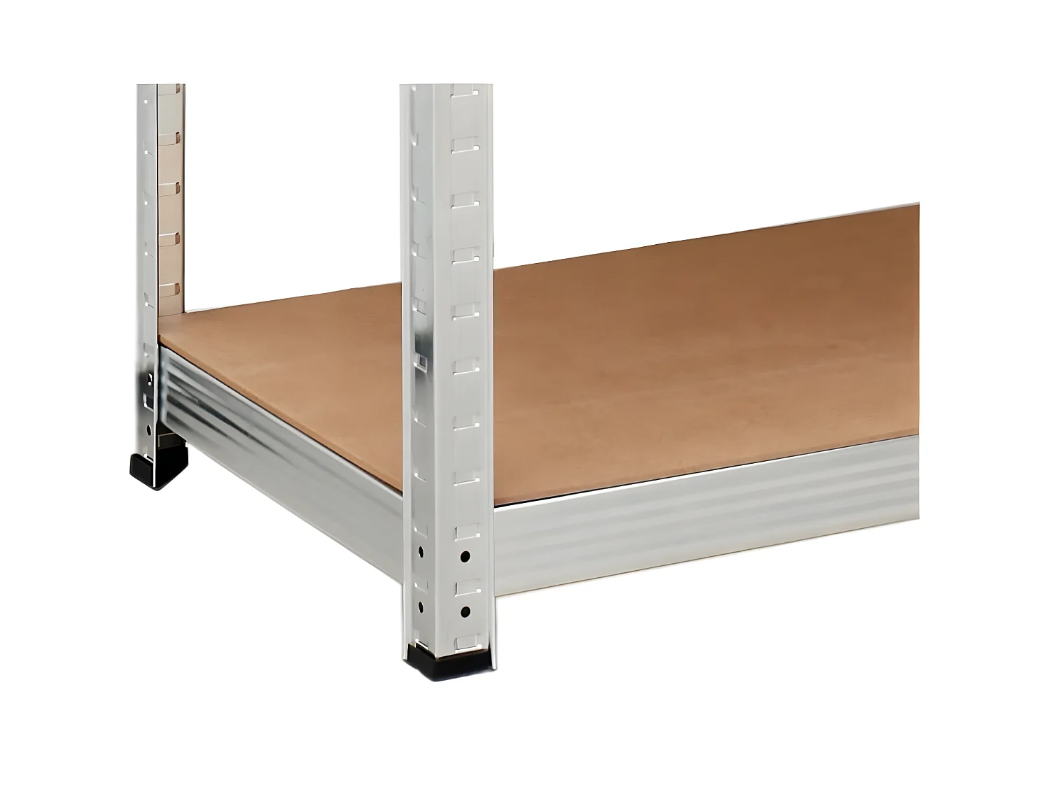 MORIE - Rayonnage industriel de stockage - Charge max 875 kg - 5 étagères - Acier galvanisé + panneaux MDF