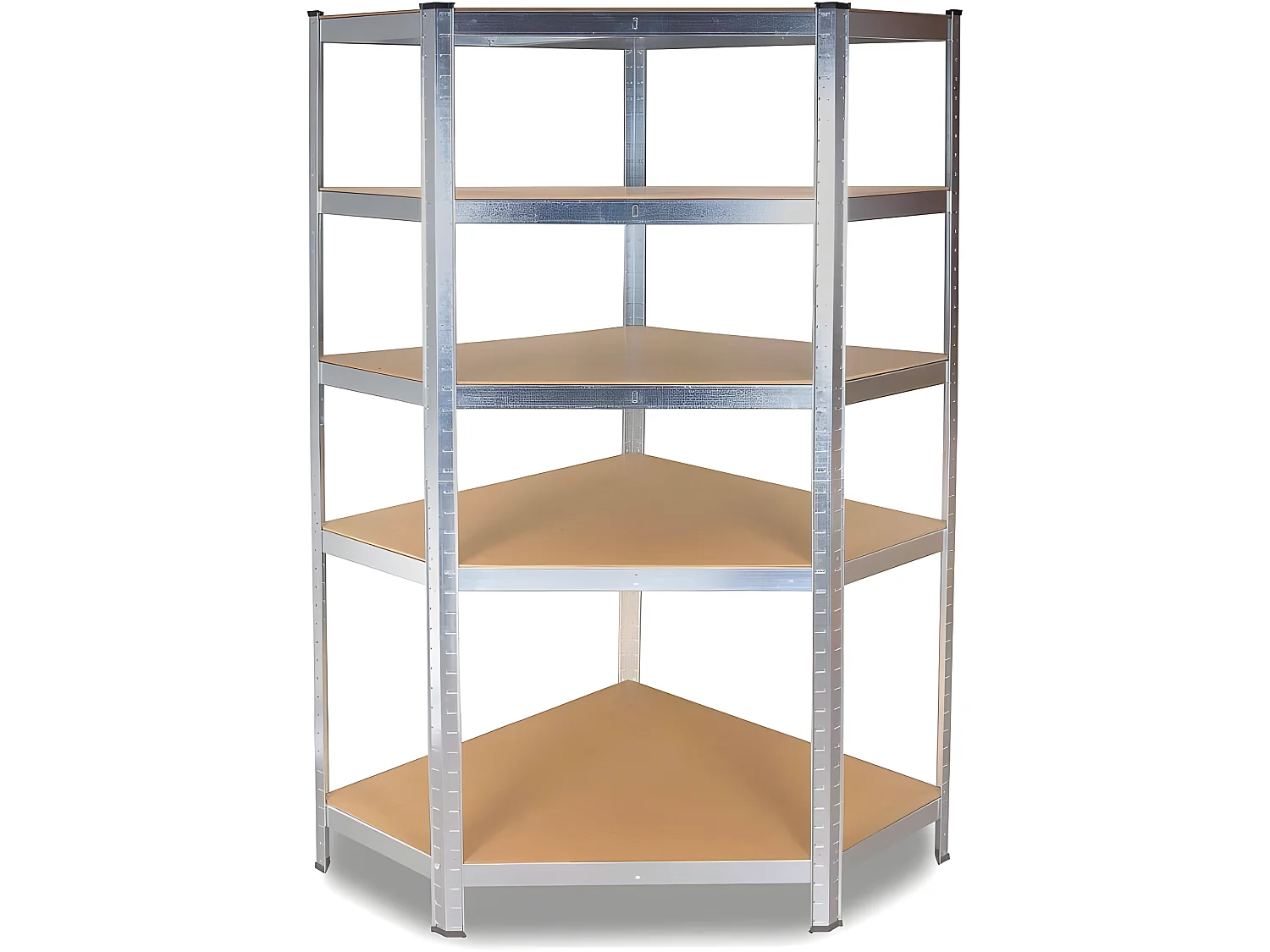 REGIO - Industrielle Eckregale aus Metall - 90x30x180 - 5 Böden - Lagerregale