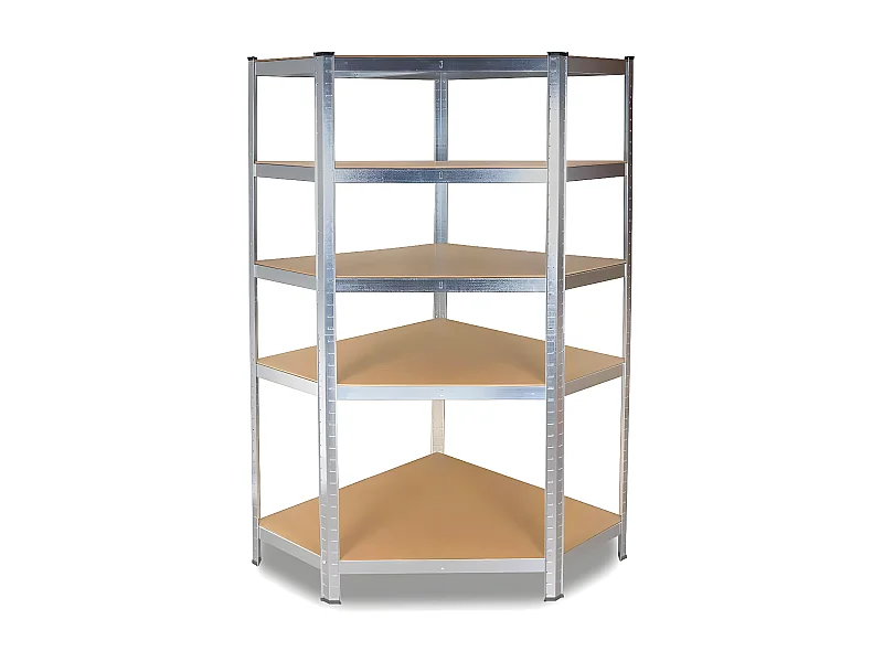 REGIO - Industrielle Eckregale aus Metall - 90x40x180 - 5 Böden - Lagerregale