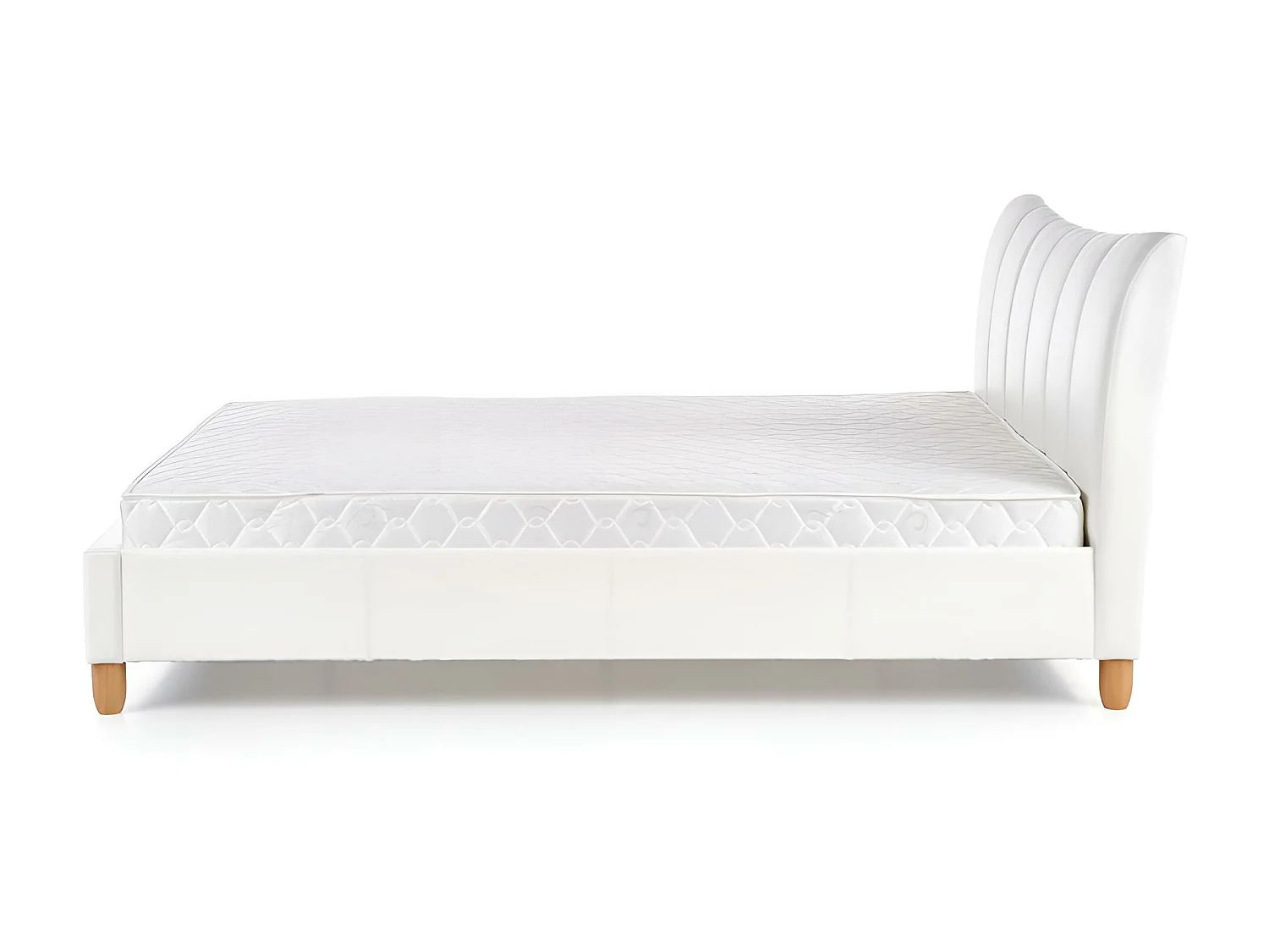 Bett Candy/160x200/Kunstleder-Weiss