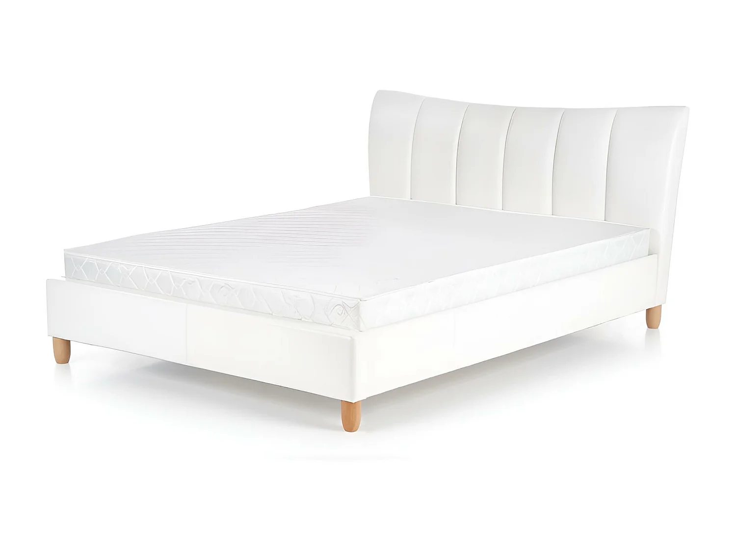 Bett Candy/160x200/Kunstleder-Weiss