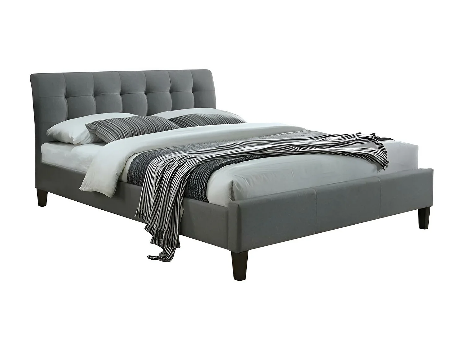 Lit Samara/160x200/Tissu-Gris