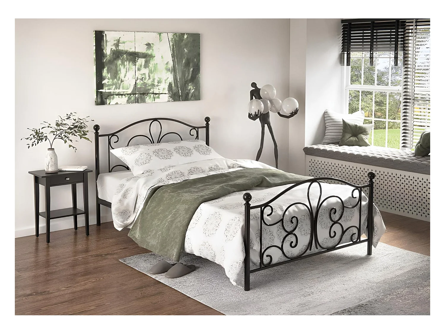 Lit Panama S/120x200/Metal-Noir