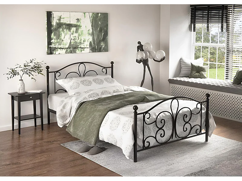 Letto Panama S/120x200/Metallo-Nero