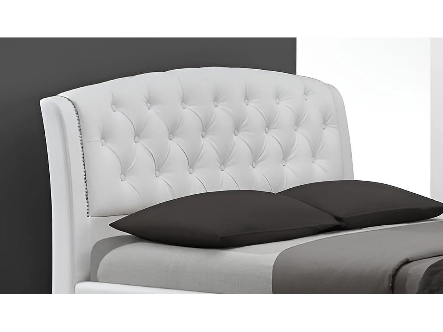 Bett Sofia/160x200/Kunstleder-Weiss