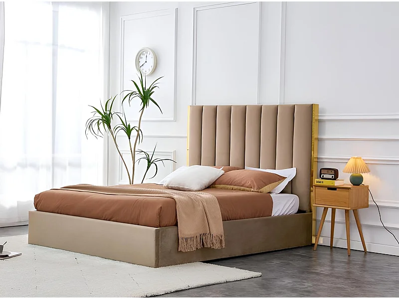 Letto Palazzo/160x200/Tessuto-Beige