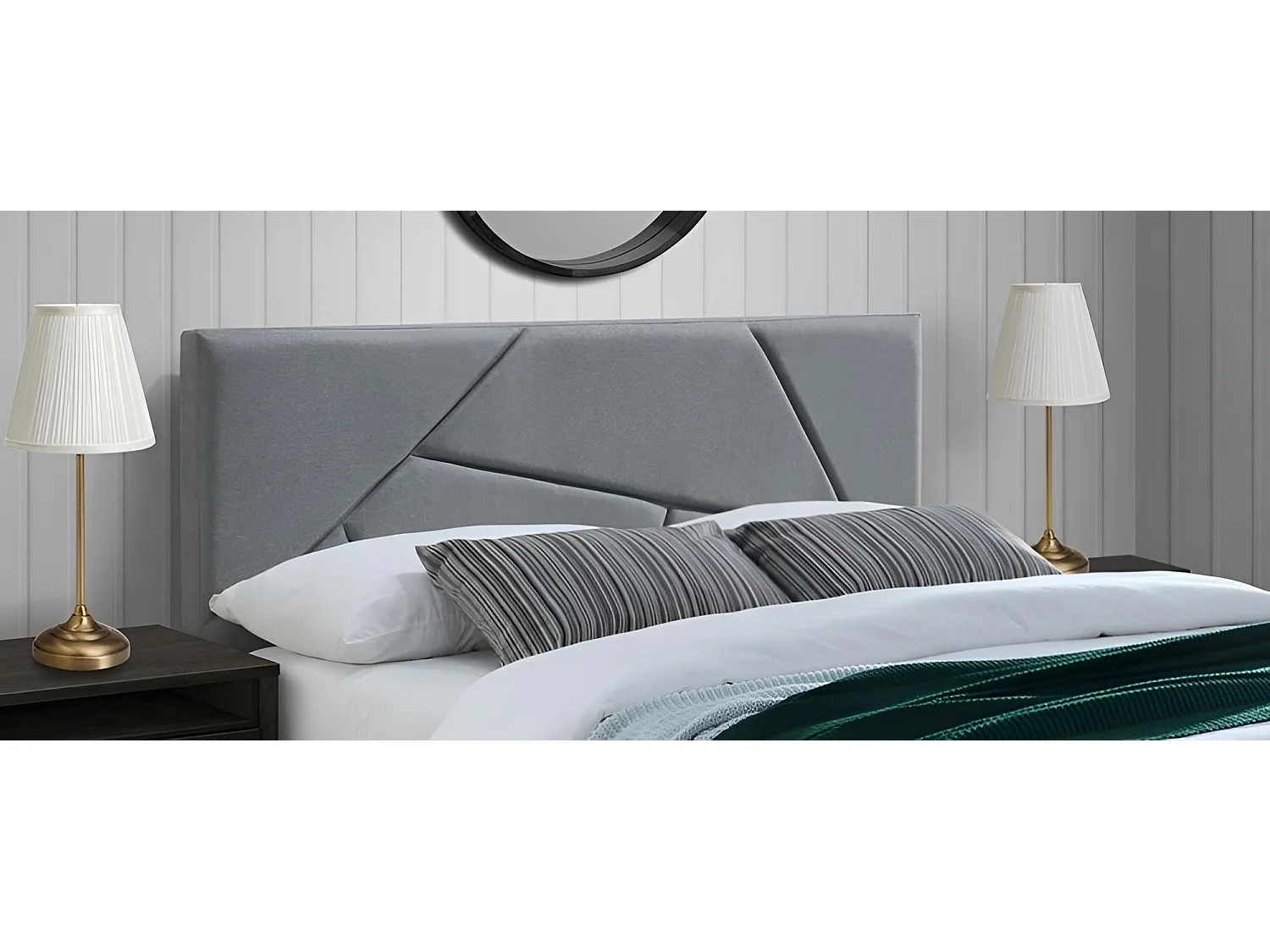 Bett Valery/160x200/Stoff-Grau
