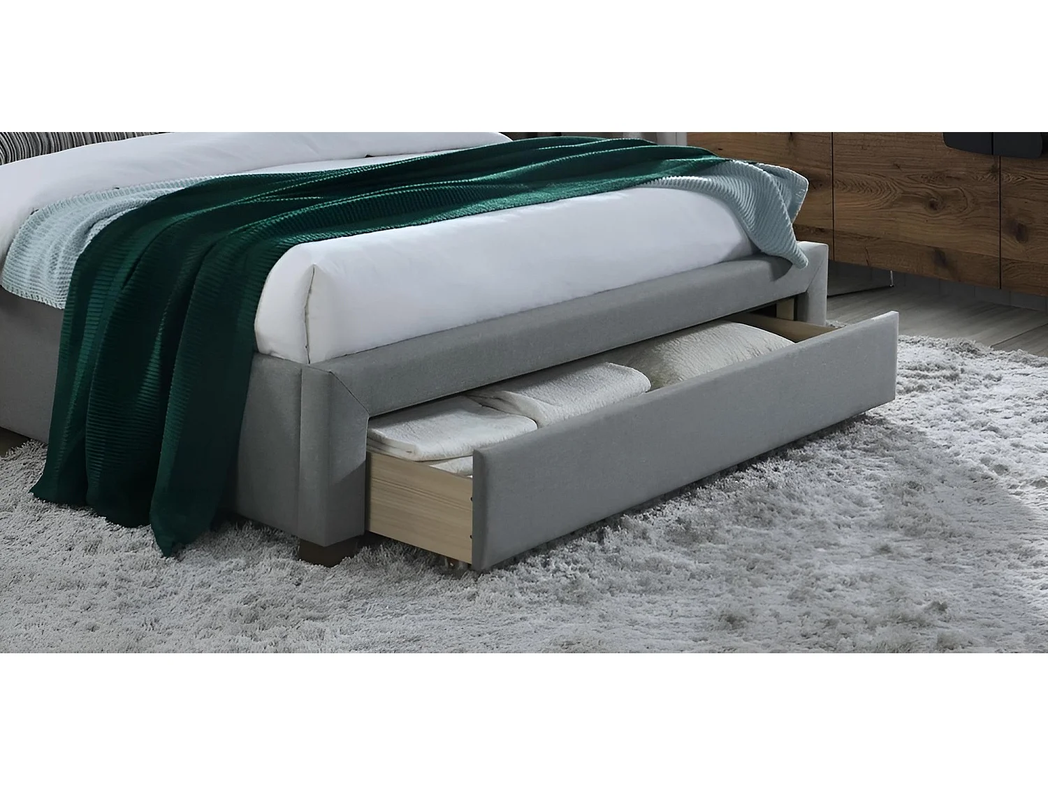 Letto Valery/160x200/Tessuto-Grigio