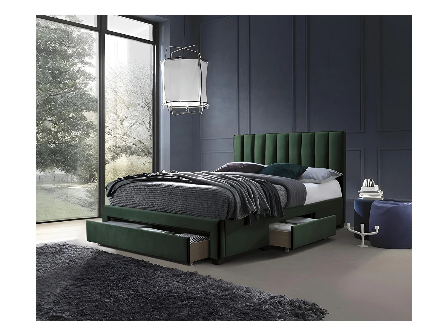 Lit Grace/160x200/Tissu-Vert