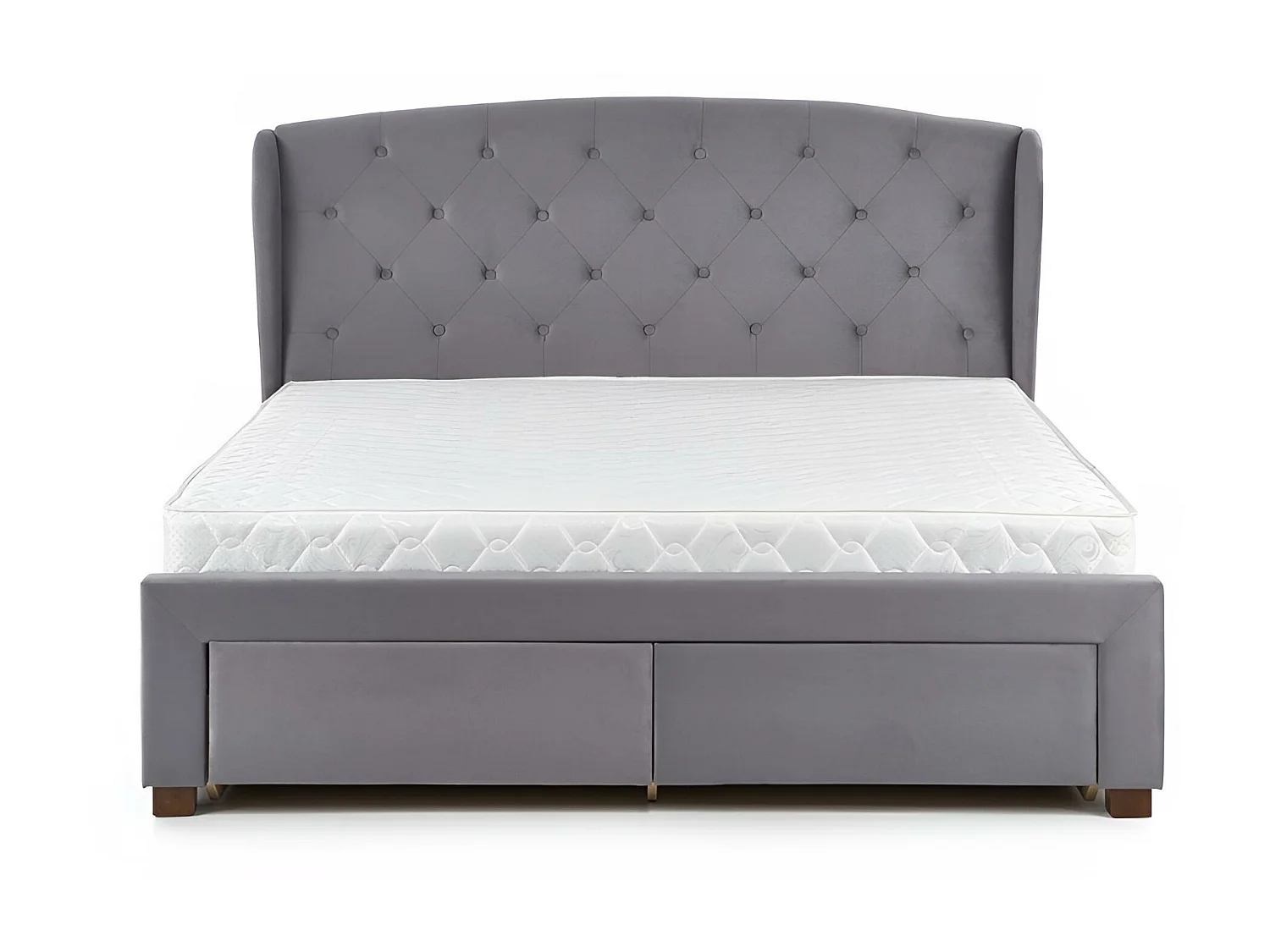 Bett Sabrina/160x200/Stoff-Grau