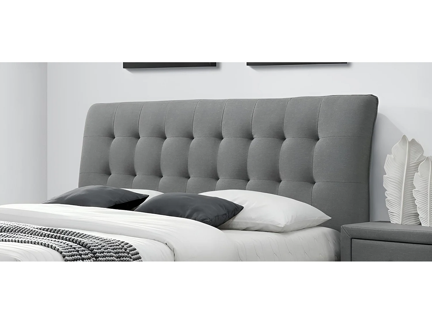Lit Percy/160x200/Tissu-Gris