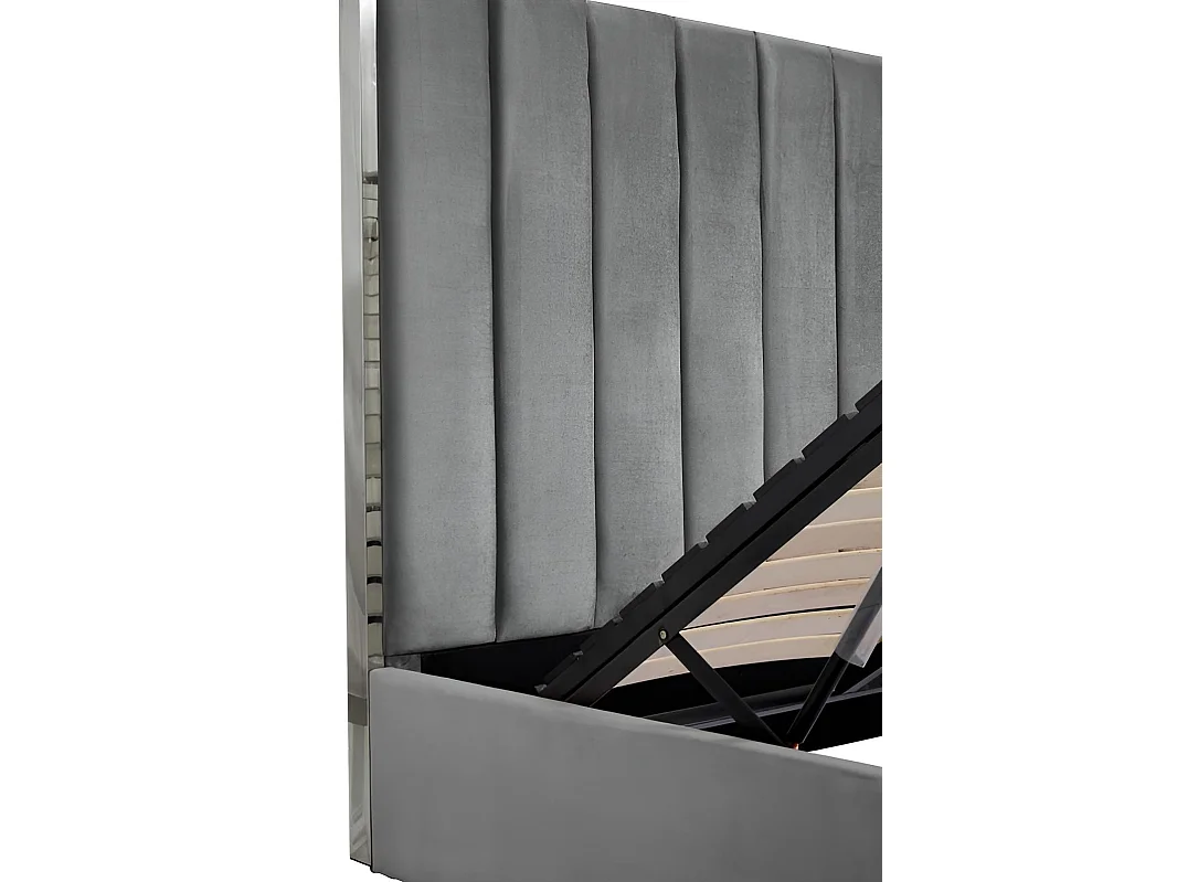 Letto Palazzo/160x200/Tessuto-Grigio