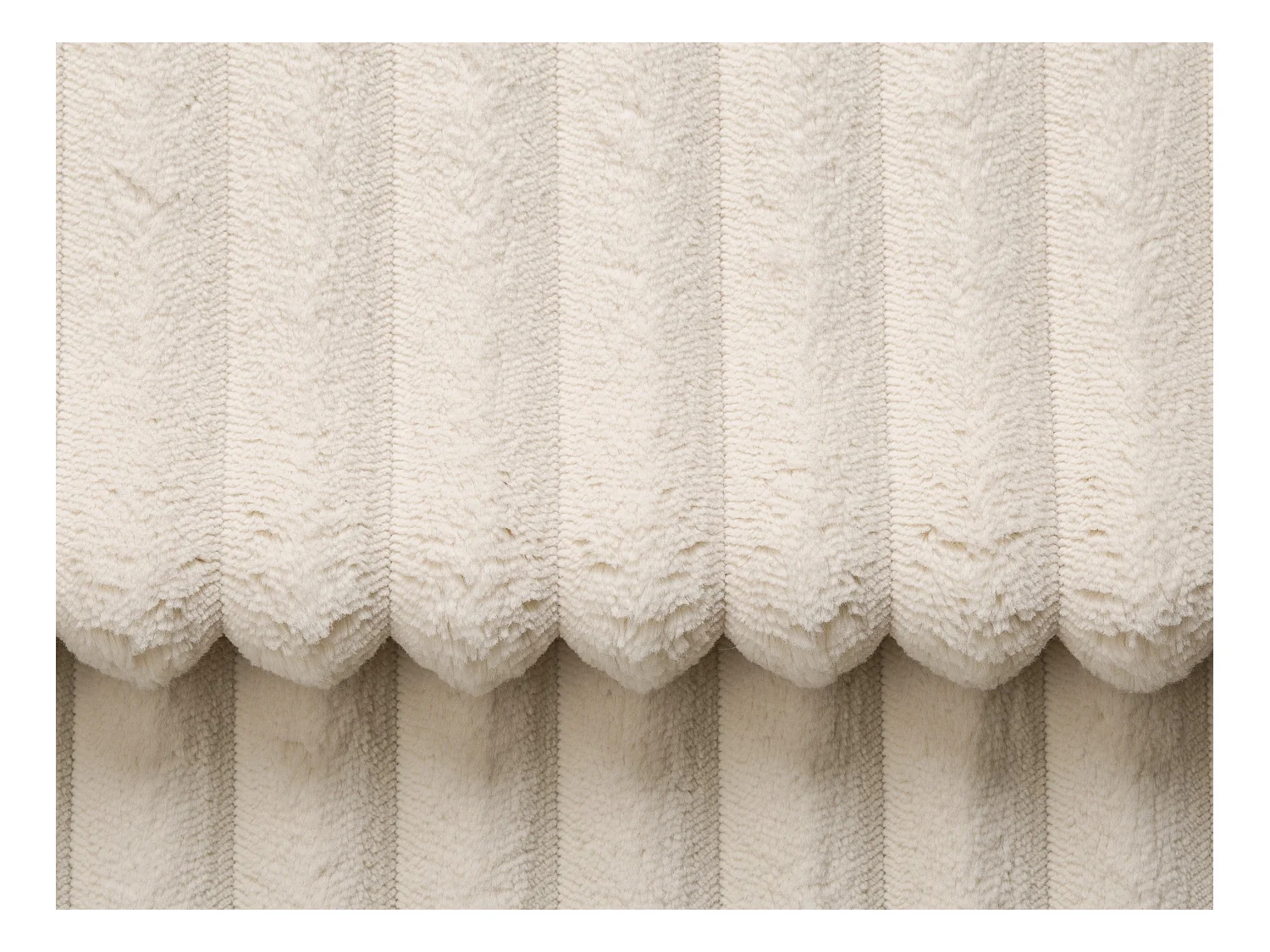 Recamiere - linksseitig - grob gerippter Cord - Beige - PINETA