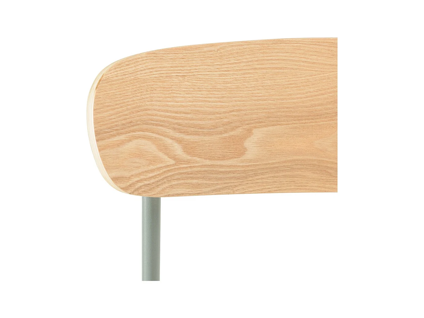 TOM - Lot de 2 chaises « écolier » bois de frêne pieds acier vert