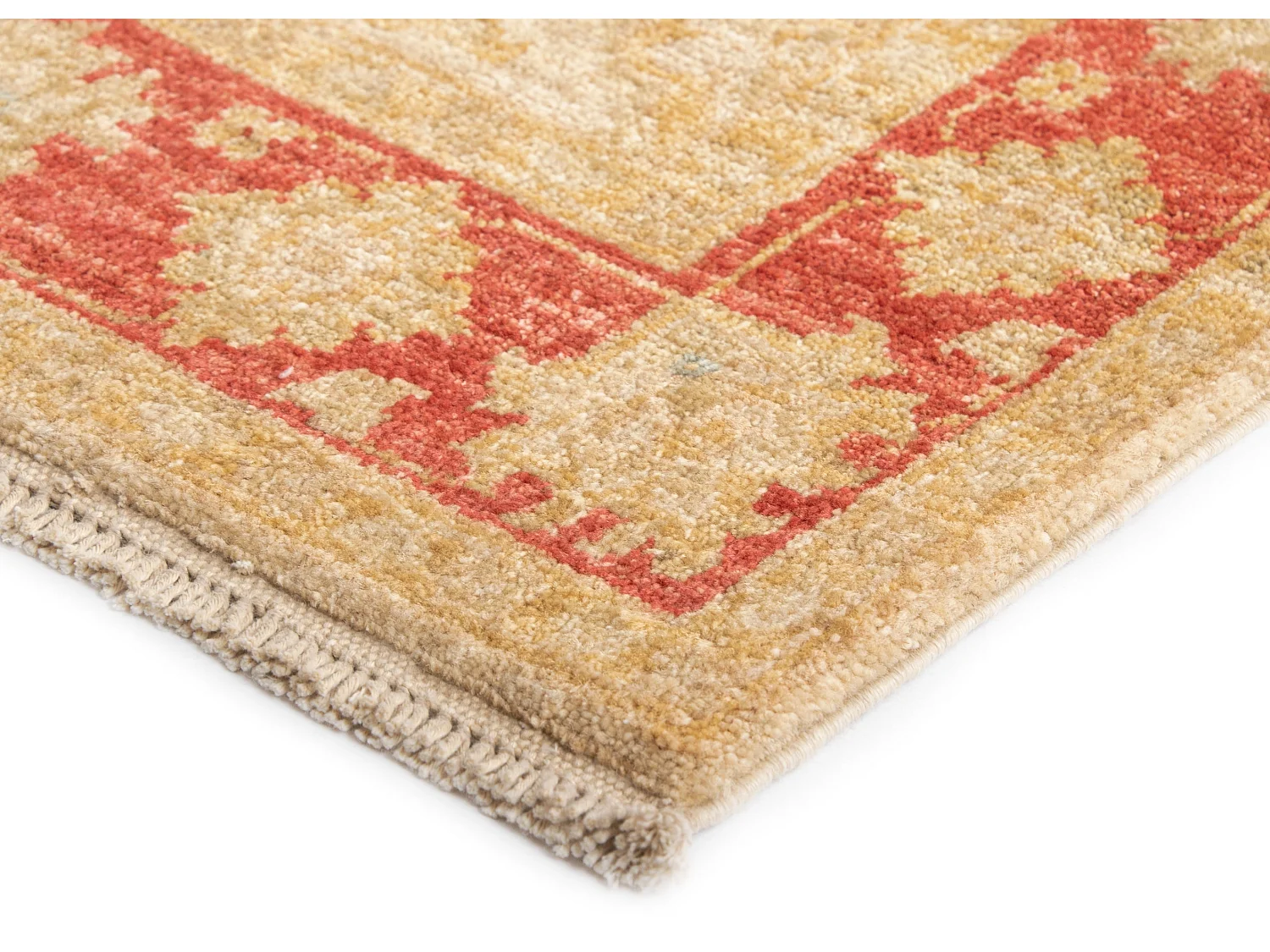 Tapis de couloir en laine 76x393 beige Kaizar