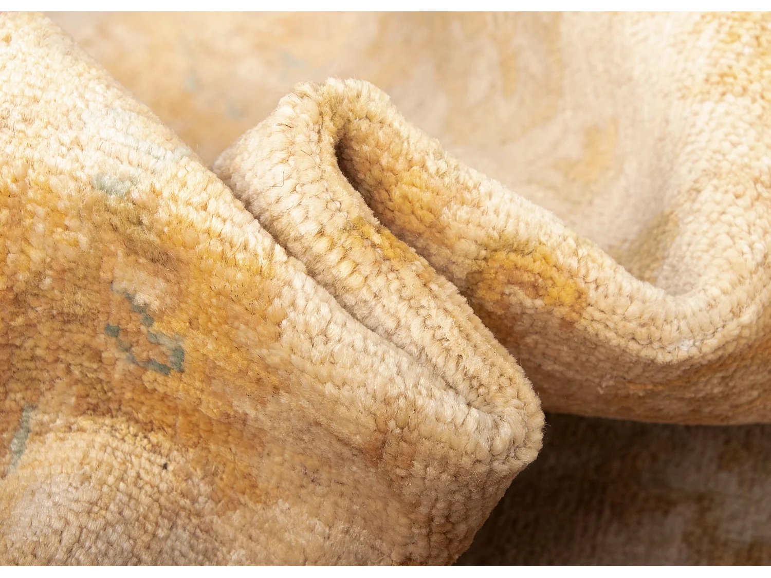 Tapis de couloir en laine 76x393 beige Kaizar