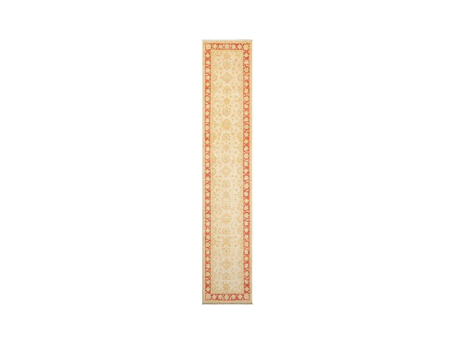 Läufer-Wollteppich 76x393 Beige Kaizar