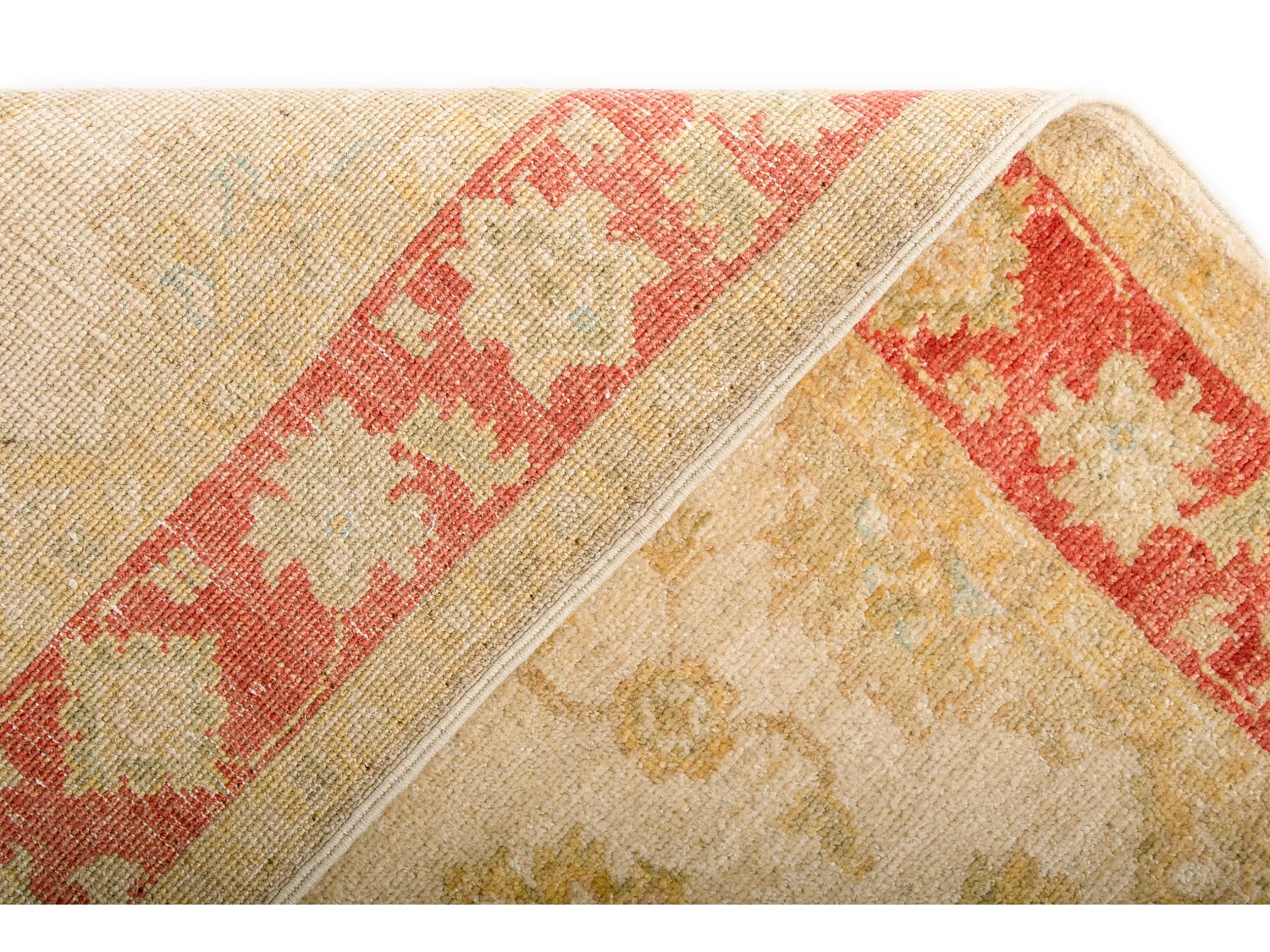 Tapis de couloir en laine 76x393 beige Kaizar