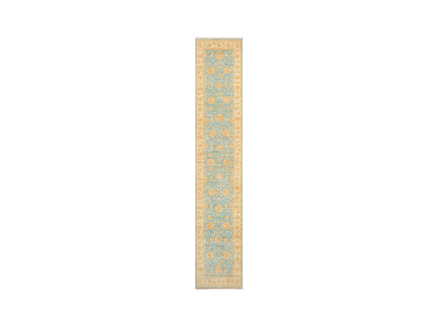 Tapis de couloir en laine 74x387 beige Kaizar