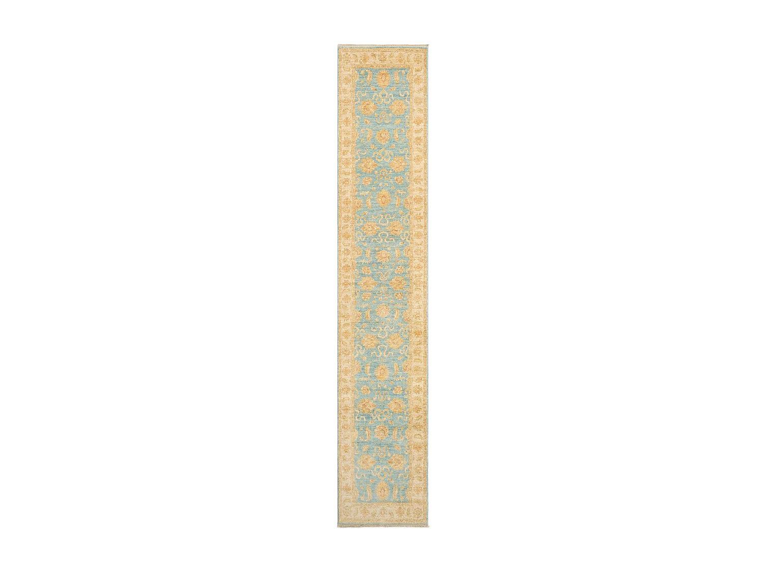 Tapis de couloir en laine 74x387 beige Kaizar