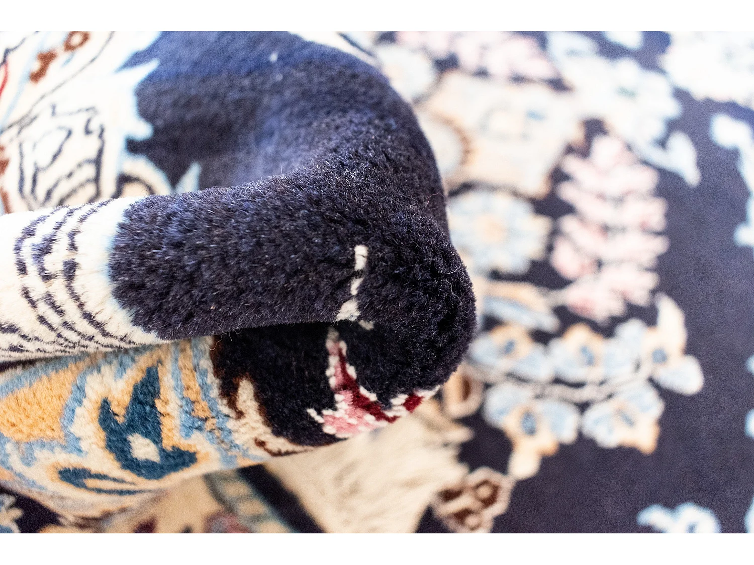 Tapis de couloir en laine 74x387 beige Kaizar