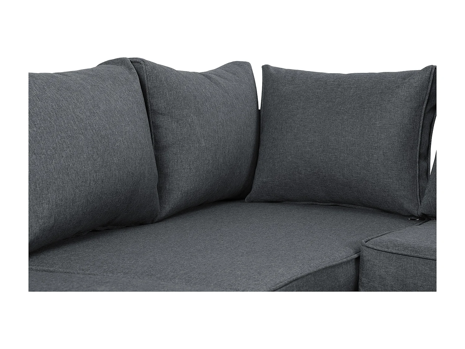 Salon de jardin en Aluminium - 6 places - 2 canapés et 1 table basse - Gris