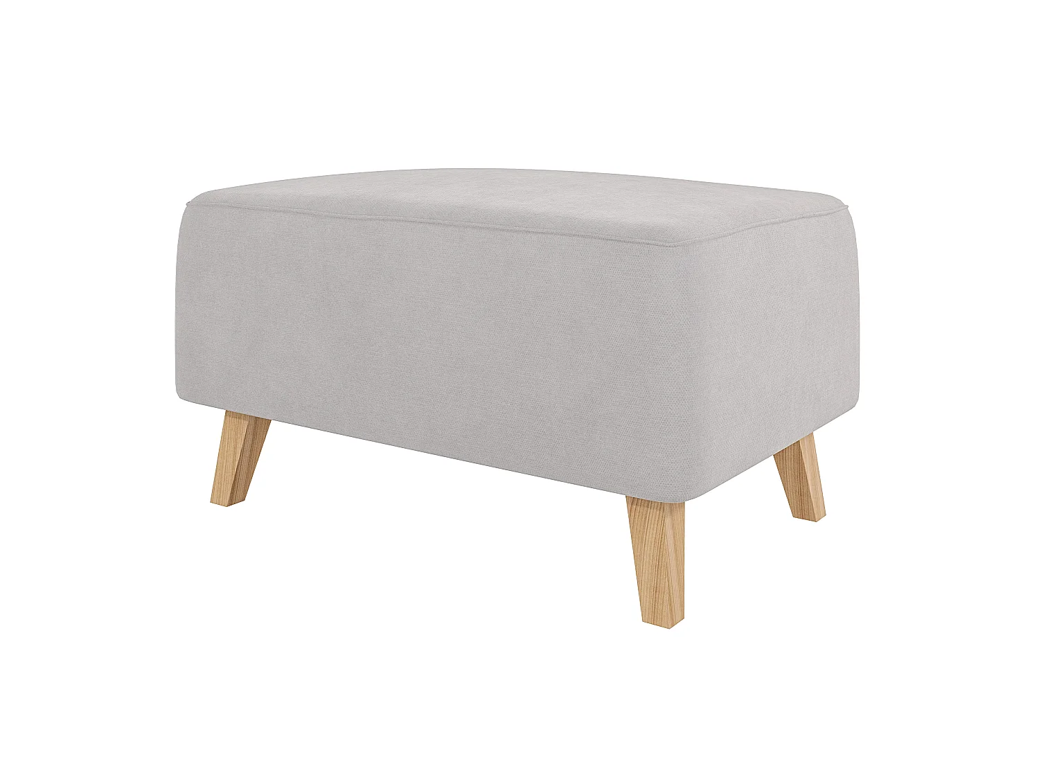 Pouf avec pieds en bois de style scandinave Tristan