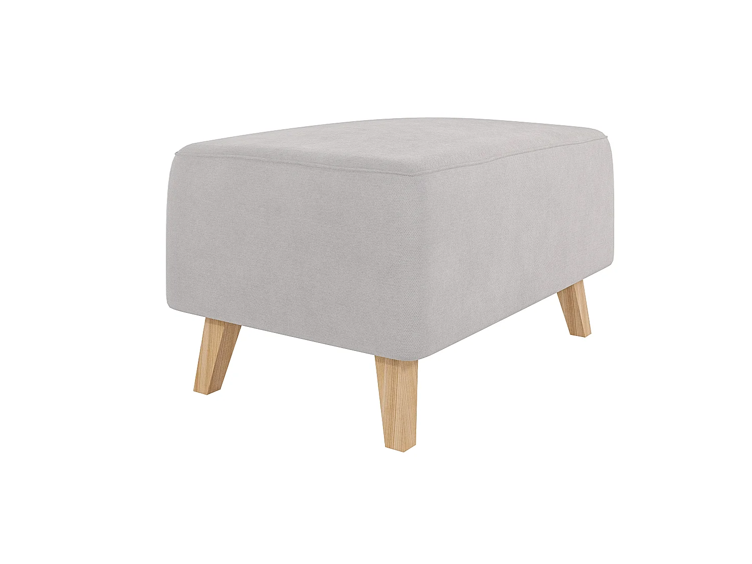 Pouf avec pieds en bois de style scandinave Tristan