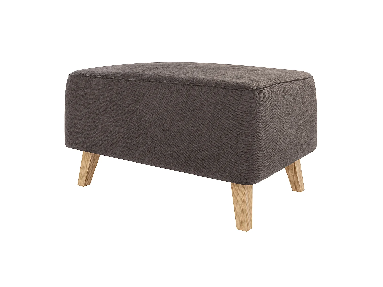 Pouf avec pieds en bois de style scandinave Tristan