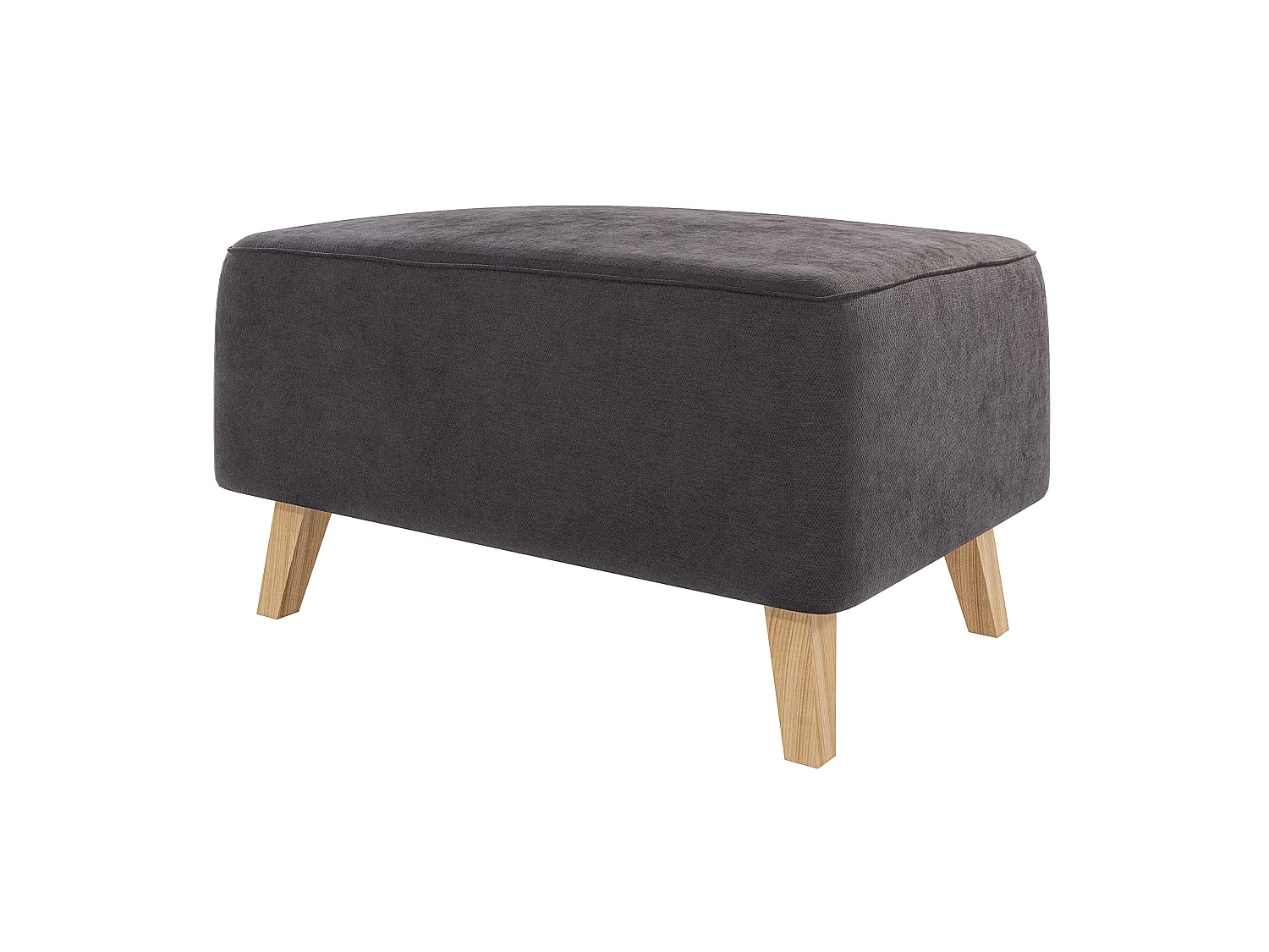 Pouf avec pieds en bois de style scandinave Tristan
