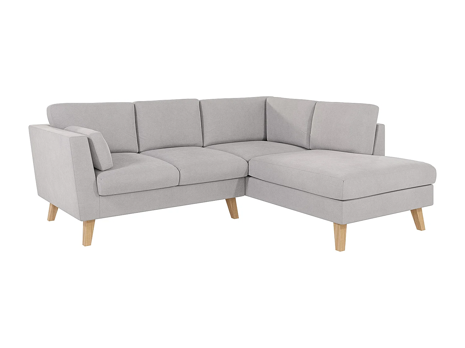 Canapé d’angle avec pieds en bois de style scandinave Tristan