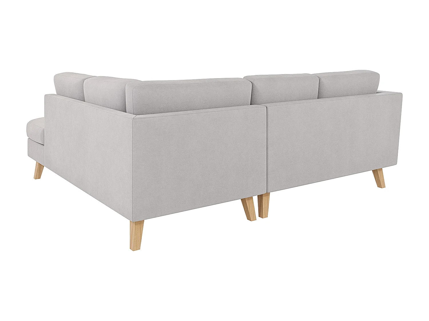 Canapé d’angle avec pieds en bois de style scandinave Tristan